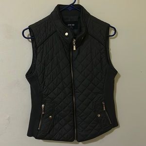 Dark green quilted vest